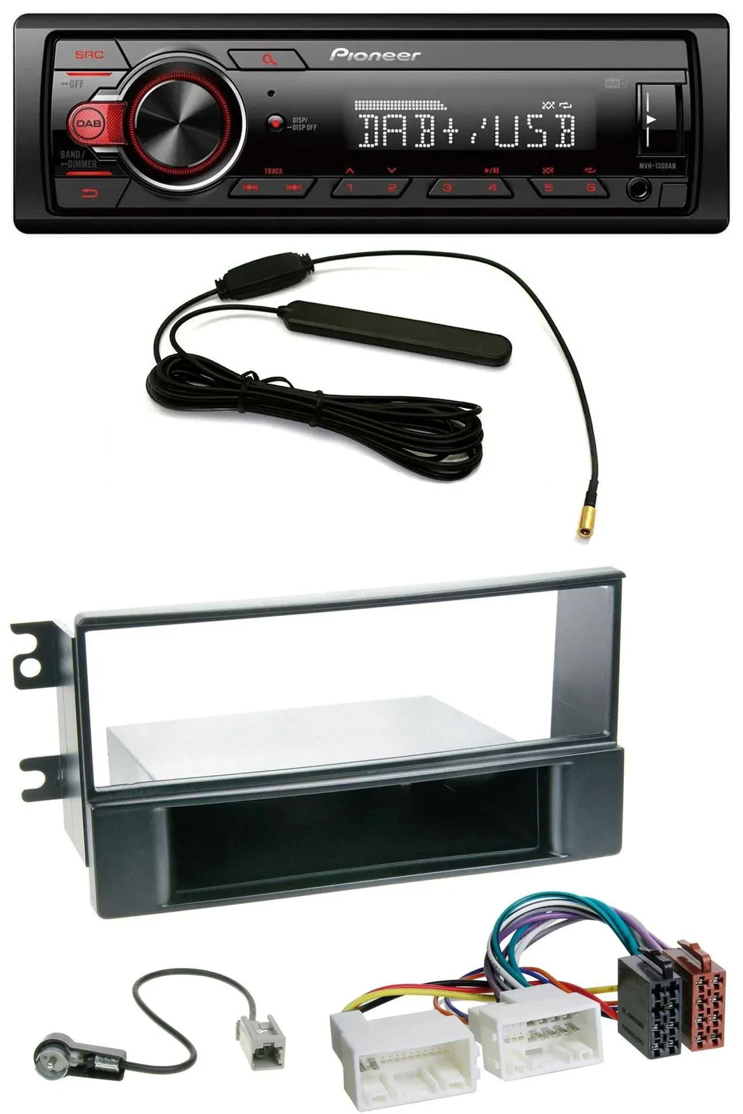 Автомагнитола для Kia Sportage II (2008–2010) Pioneer 1-DIN, MP3, DAB, USB, AUX