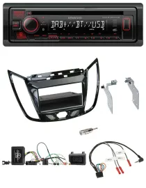 Kenwood Lenkrad CD USB Bluetooth DAB Autoradio für Ford C-Max Kuga Klavierlack s