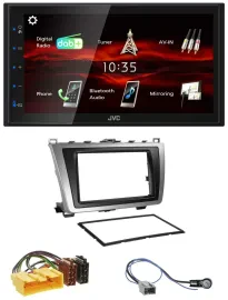 Автомагнитола для Mazda 6 (2008–2012) JVC 2 DIN, USB, Bluetooth, MP3, DAB, черно-серебристая