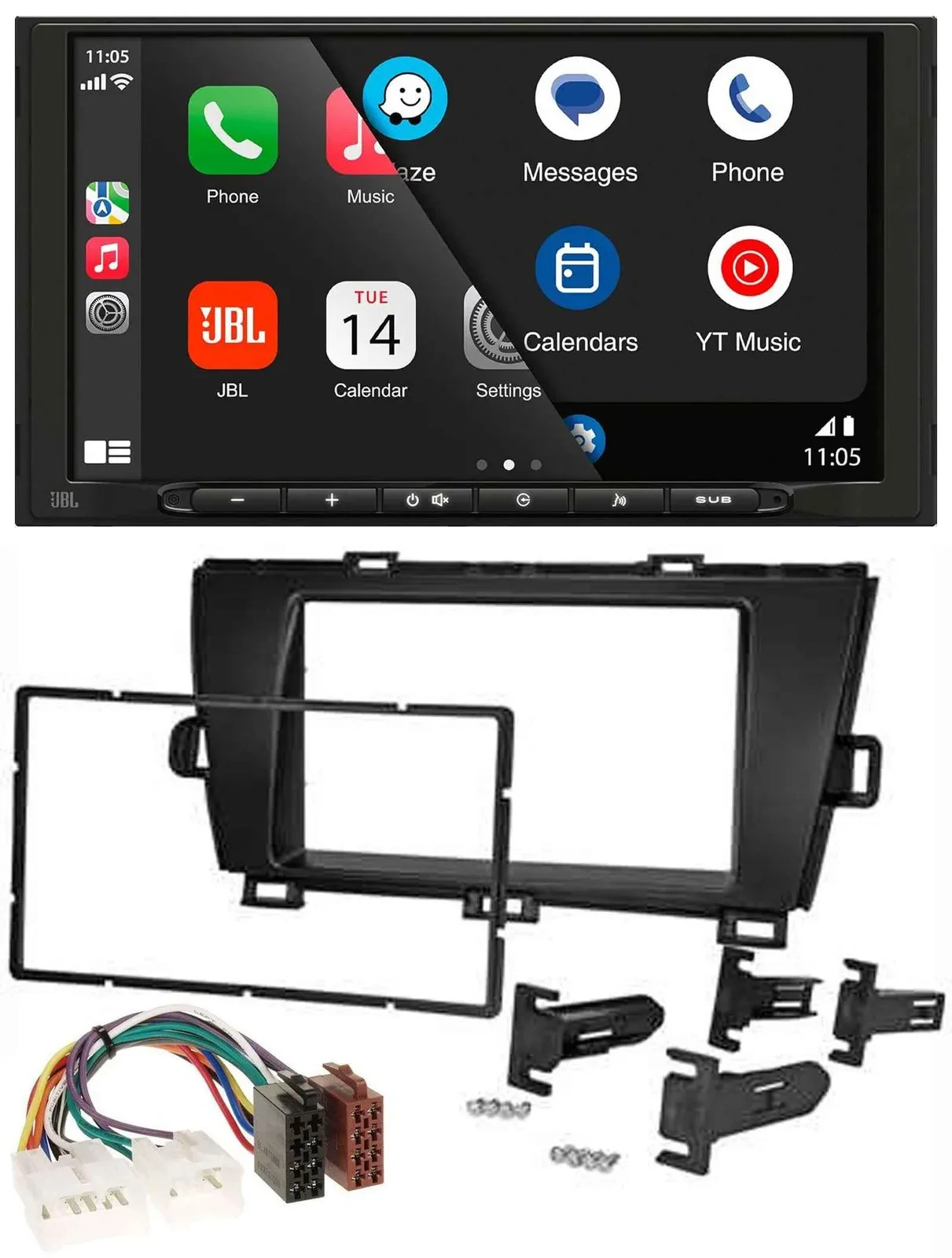 JBL USB 2DIN MP3 Bluetooth AUX Autoradio für Toyota Prius (2009-2012)