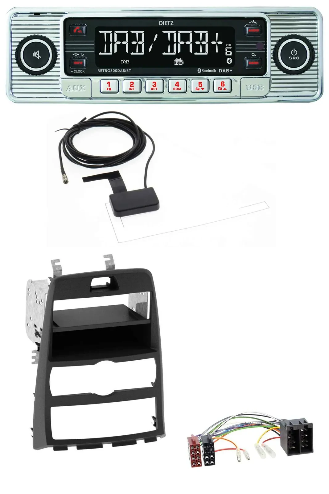 Dietz Bluetooth USB MP3 DAB Autoradio für Hyundai Genesis BK 10-12 Klimaautomati