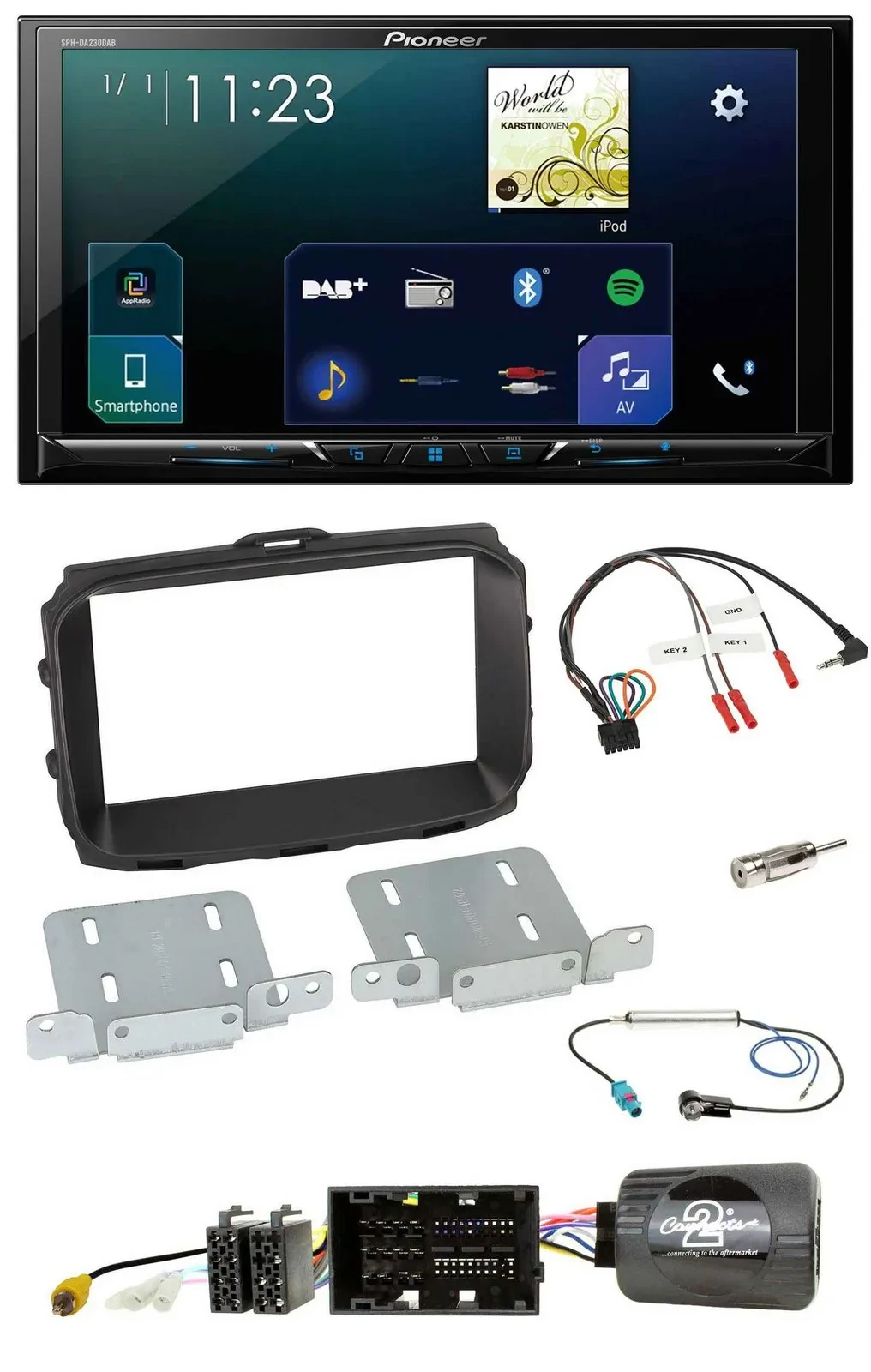 Pioneer Lenkrad Bluetooth USB 2DIN DAB Autoradio für Alfa Giulietta 2013-2021 94
