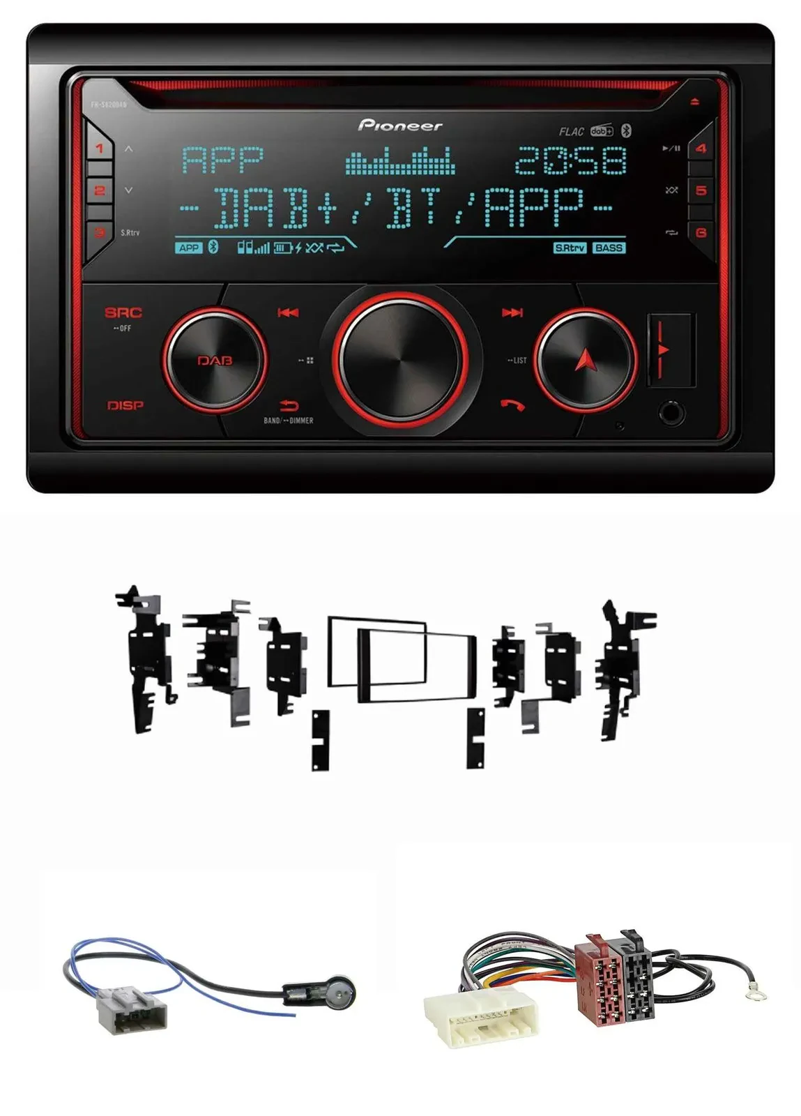 Автомагнитола для Nissan Tiida/Versa C11 (с 2007) Pioneer 2-DIN DAB Bluetooth USB CD MP3