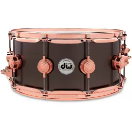 Малый барабан DW Collector's 14x6.5" латунь, Satin Black Over Brass, медная фурнитура