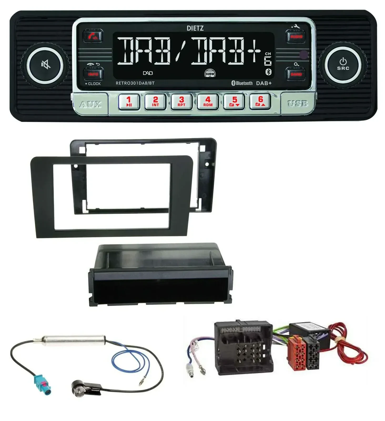 Dietz USB DAB MP3 Bluetooth Autoradio für Audi A3 8P 06-12 Symphony Aktivsystem