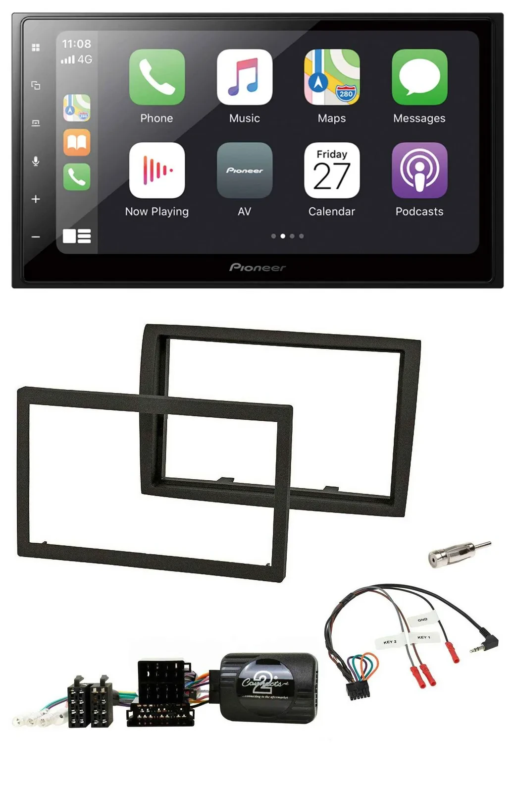 Автомагнитола для Fiat Ducato Pioneer 2DIN, Bluetooth, DAB, USB