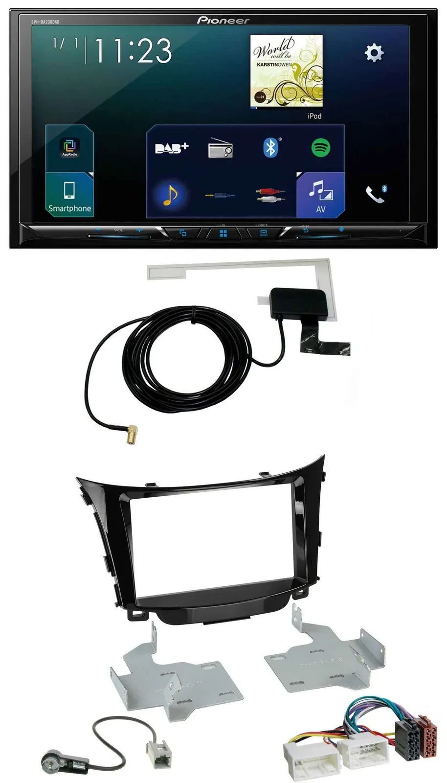 Автомагнитола для Hyundai i30 Pioneer 2-DIN DAB USB MP3 Bluetooth