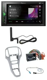 Pioneer MP3 DAB AUX 2DIN Bluetooth Autoradio für Opel Astra J ab 2009 Platinsilb
