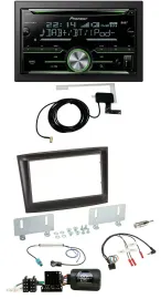 Pioneer CD USB Lenkrad Bluetooth 2DIN DAB Autoradio für Fiat Doblo ISO Can-Bus a