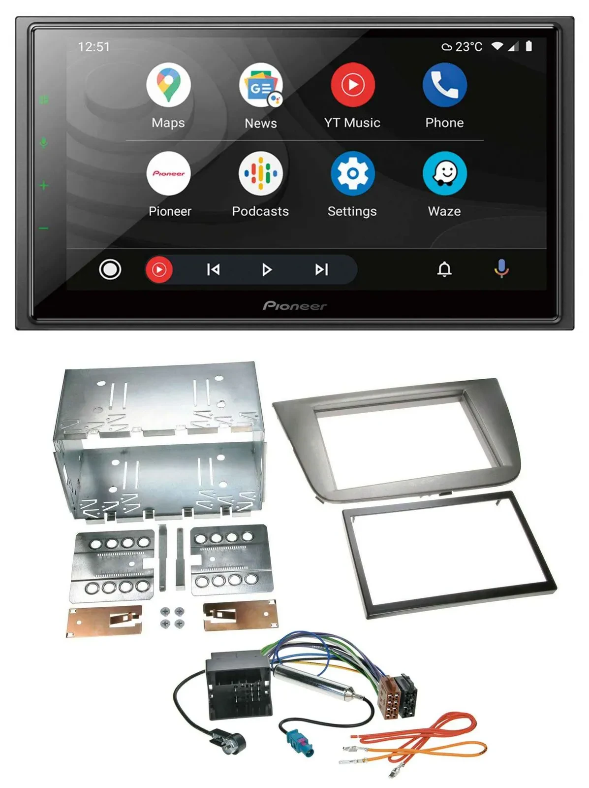 Pioneer USB 2DIN DAB MP3 Bluetooth Autoradio für Seat Altea Altea XL Toledo anth