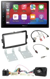 Pioneer DAB USB Lenkrad Bluetooth 2DIN Autoradio für Dacia Sandero ab 13 piano-s