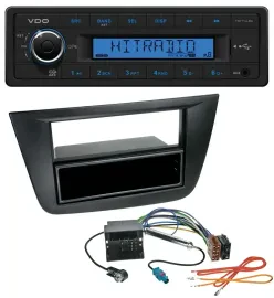 VDO AUX 1DIN MP3 USB Autoradio für Seat Toledo Altea ab 05 schwarz