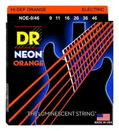 Струны для электрогитары DR Strings NOE-9/46 Neon Orange 9-46