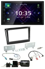 JVC DAB 2DIN Lenkrad Bluetooth USB Autoradio für Fiat Doblo VDO ab 2015 piano