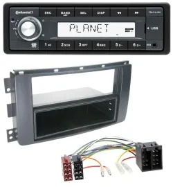 Continental USB MP3 AUX 1DIN Autoradio für Smart ForFour 454 ForTwo 451 ISO