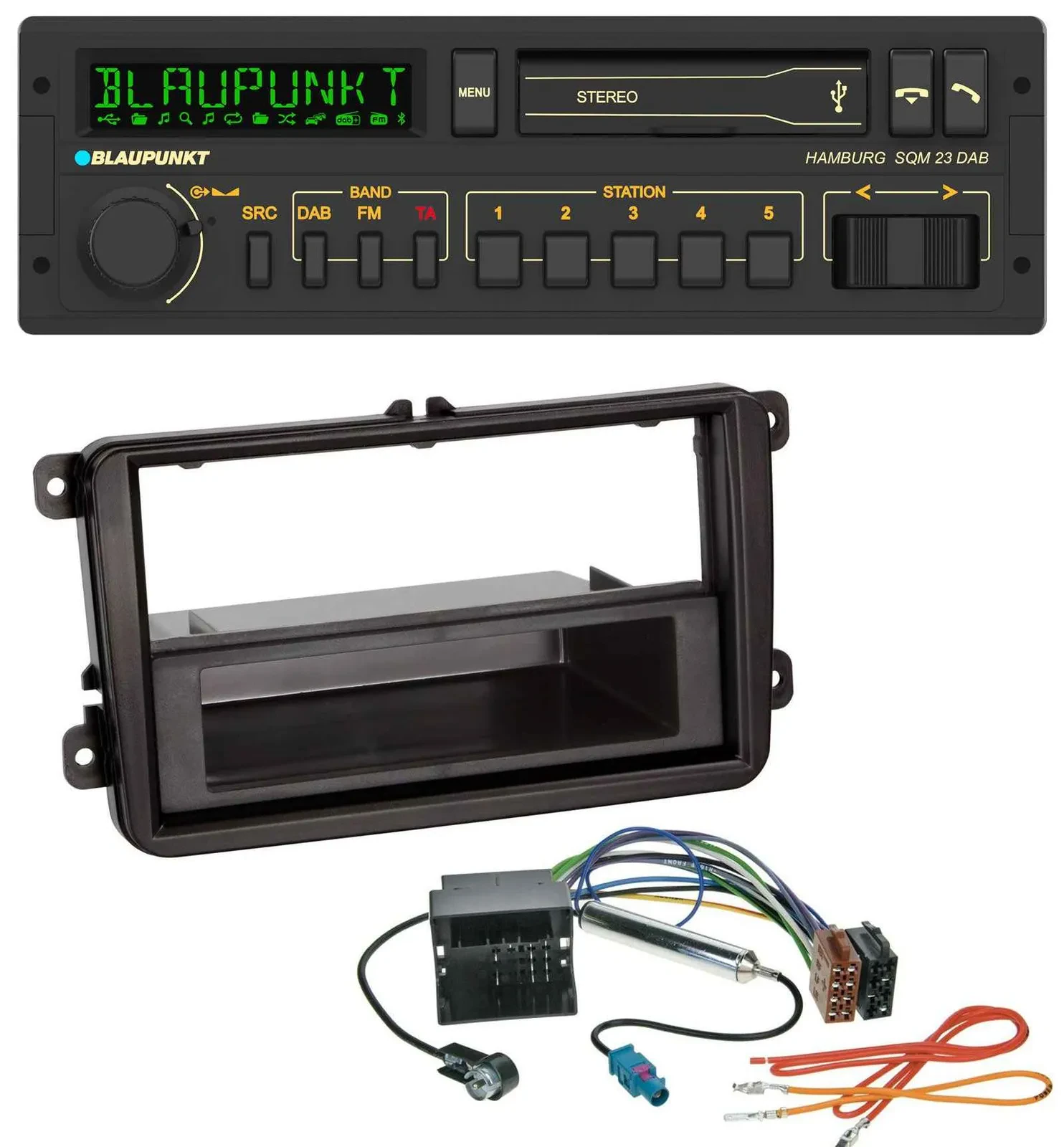 Blaupunkt USB DAB Bluetooth MP3 Autoradio für VW Sharan ab 10 Tiguan ab 07 Toura