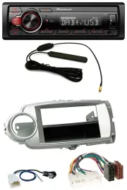 Pioneer MP3 DAB 1DIN AUX USB Autoradio für Toyota Yaris (11-14) - silber