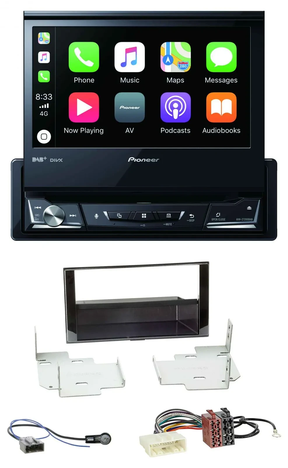 Pioneer DVD Bluetooth DAB USB MP3 Autoradio für Nissan Micra, Note (ab 2013)