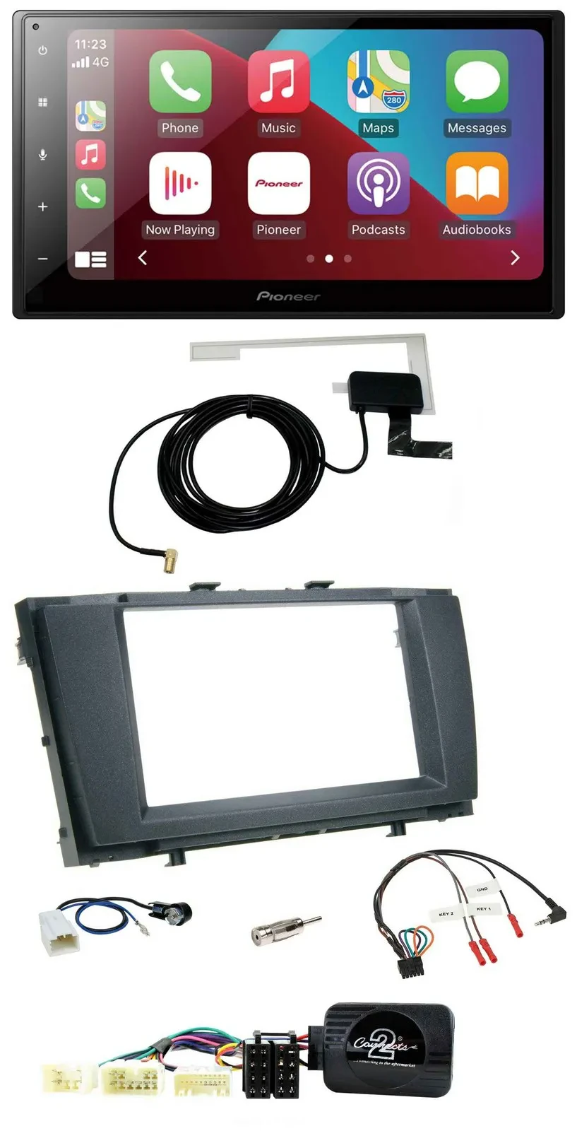 Автомагнитола для Toyota Avensis 2009–2011 Pioneer 2DIN, USB, Bluetooth, DAB