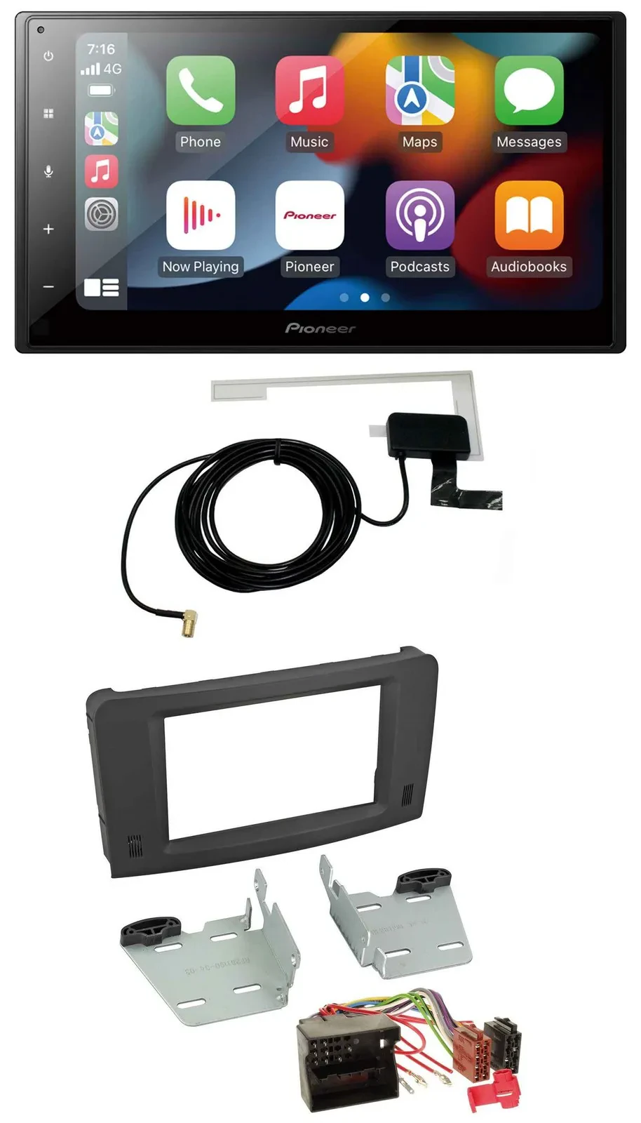 Pioneer MP3 USB Bluetooth DAB 2DIN Autoradio für Mercedes M-Klasse W164 05-11