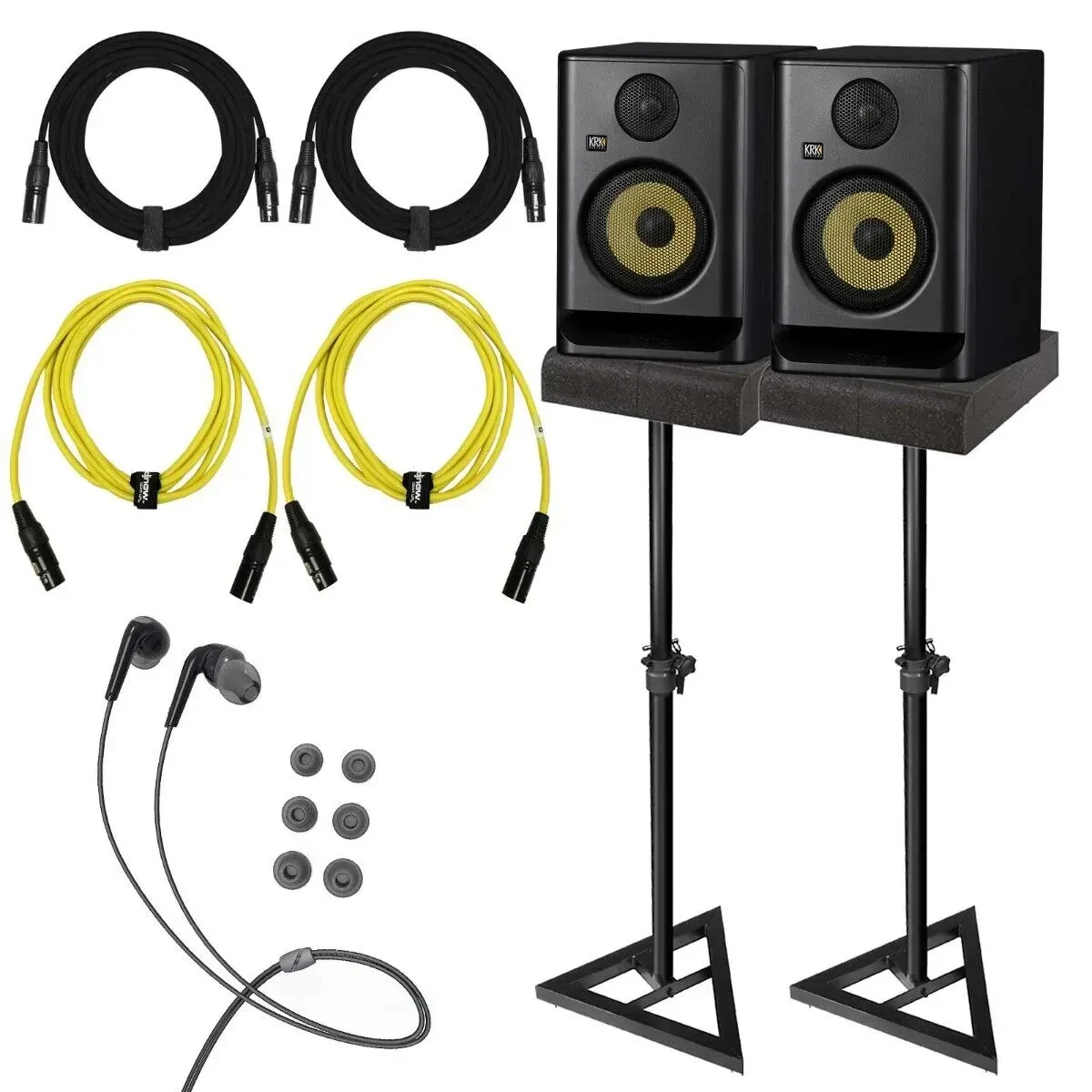 Активный студийный монитор KRK RP5 Rokit 5 Generation 5 Black с аксессуарами (пара)