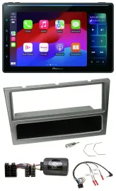 Pioneer Bluetooth DAB Lenkrad USB Autoradio für Opel Corsa C 00-04 aluminium