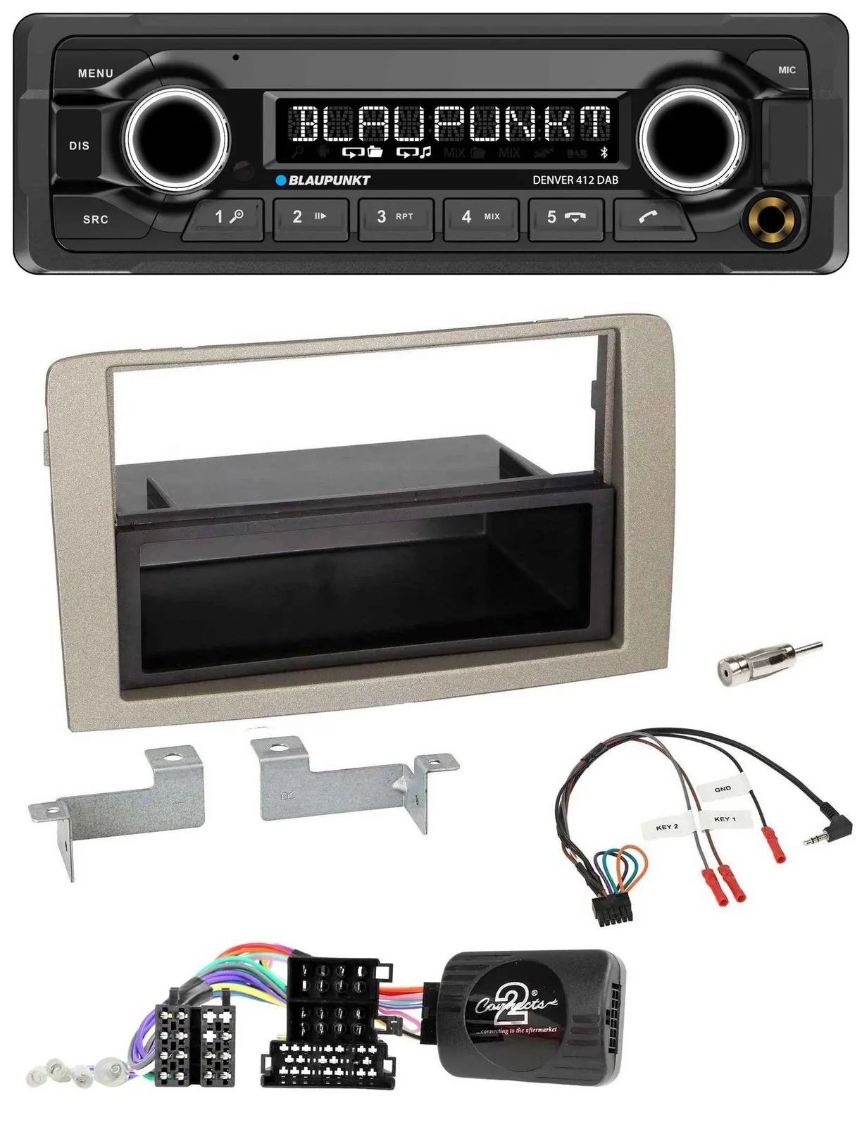 Blaupunkt Bluetooth DAB Lenkrad USB Autoradio für Lancia Musa 2004-2012