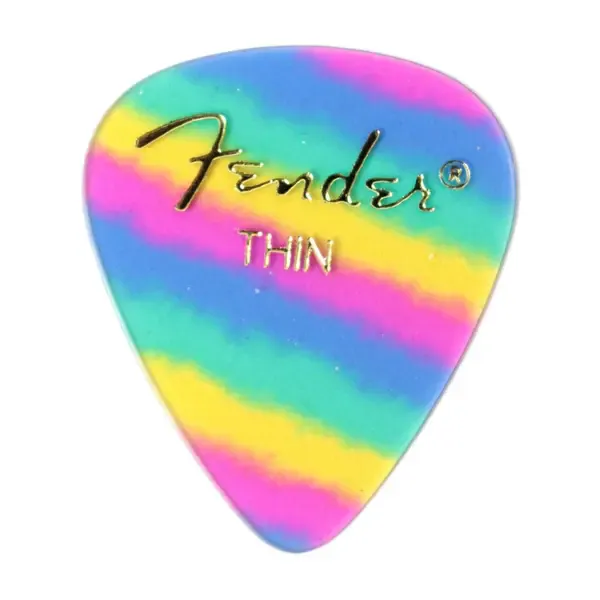 Медиаторы Fender 351 Shape Premium Picks, Thin, Rainbow, 12 Count