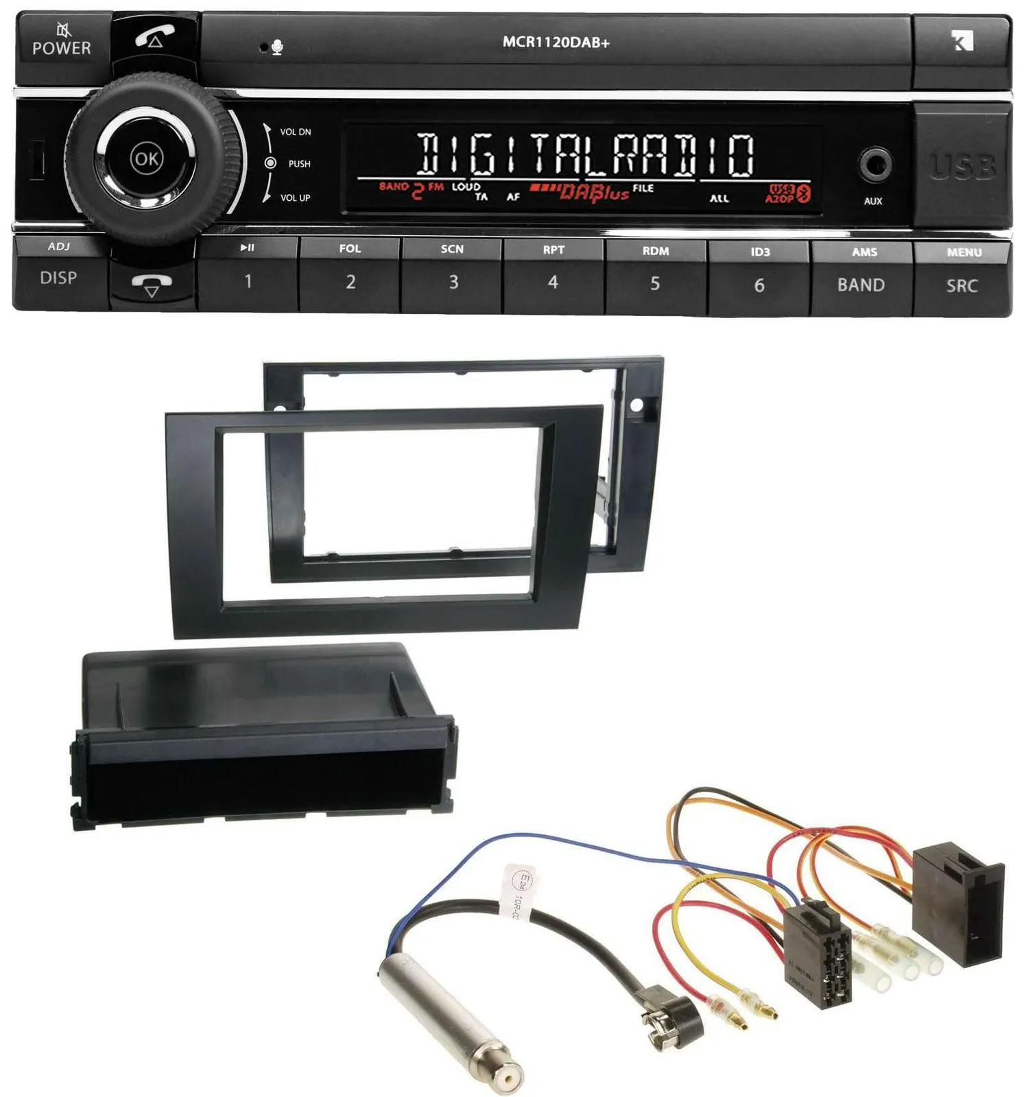 Kienzle Bluetooth MP3 USB DAB Autoradio für Audi A4 B6 B7 2001-2008 Symphony ISO