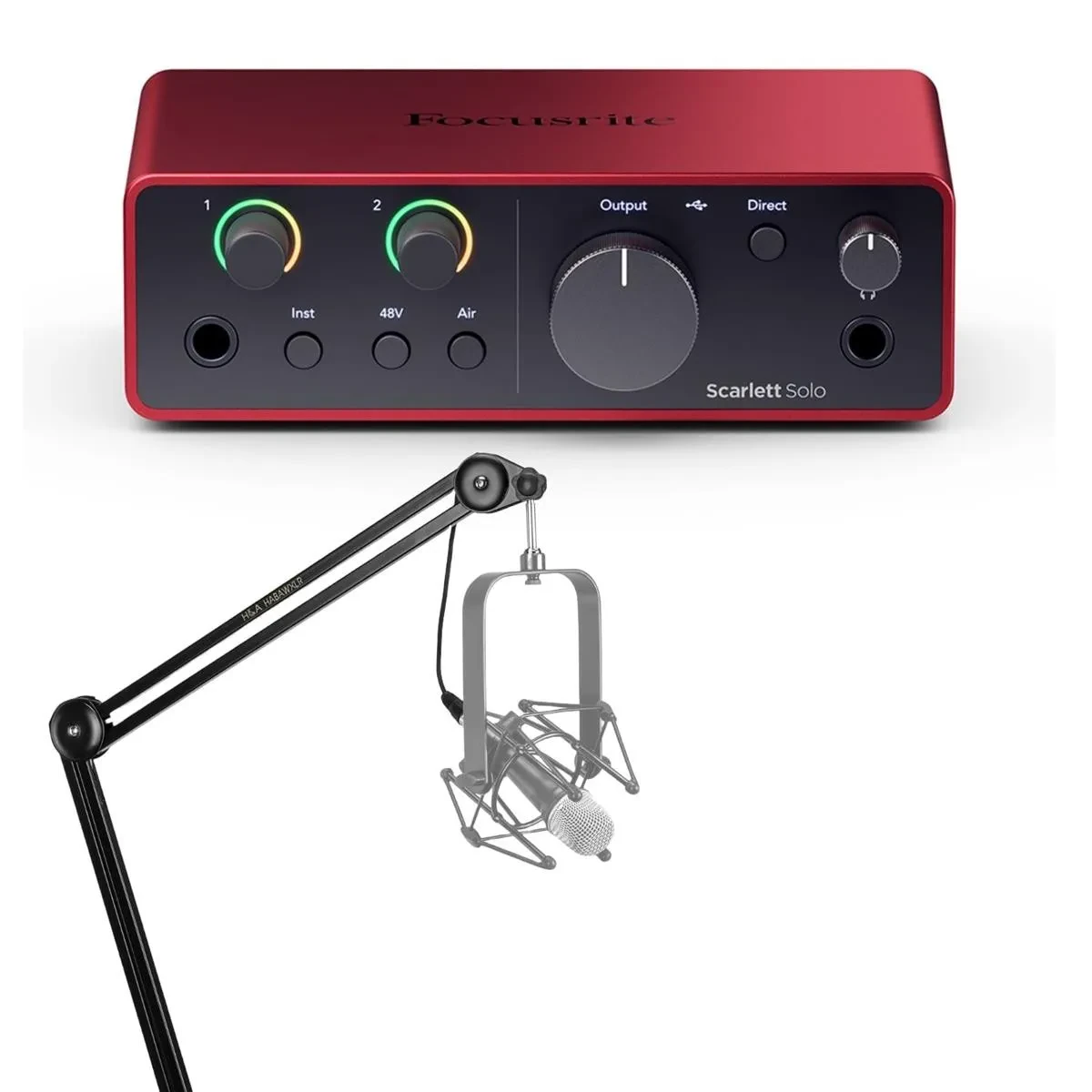Аудиоинтерфейс Focusrite Scarlett Solo 4th Gen USB (набор)