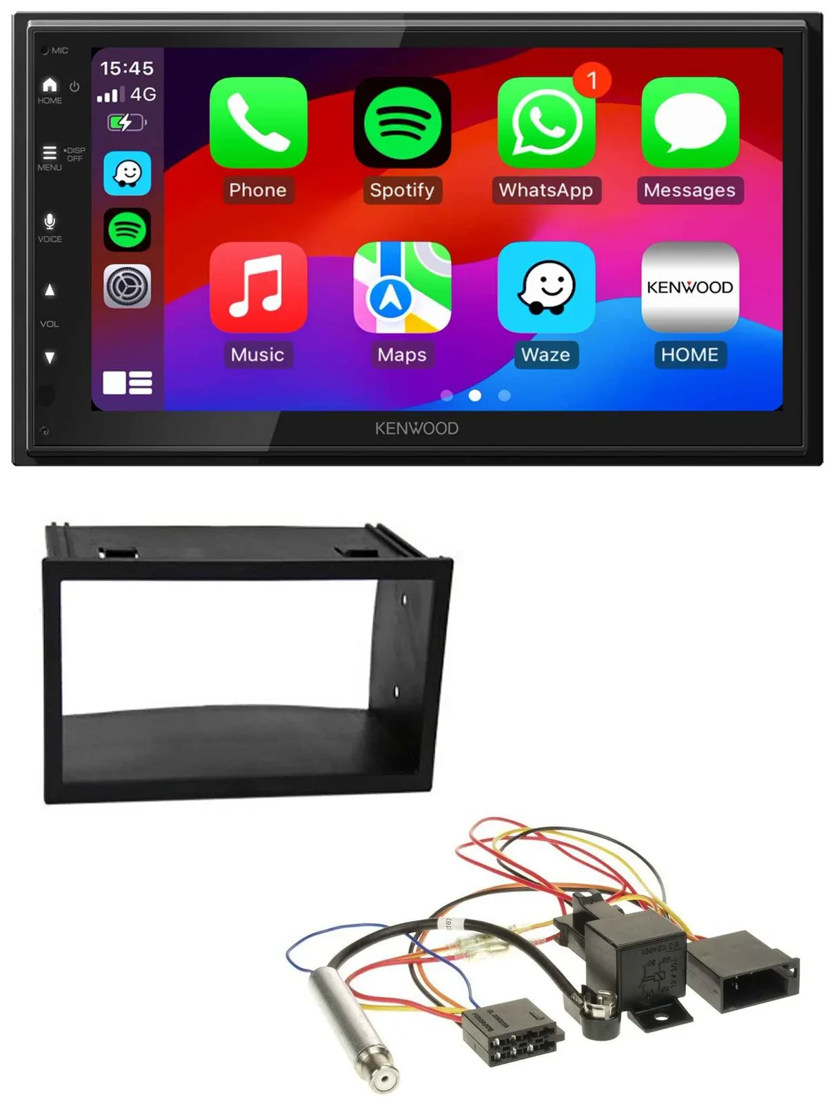 Kenwood MP3 USB DAB 2DIN Bluetooth Autoradio für VW Golf 4 Passat Polo T4 Fox IS