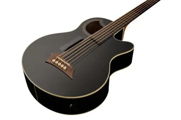 ROCKBASS Alien Standard 5-String, Fretless with Lines - Solid Black Satin "B-St