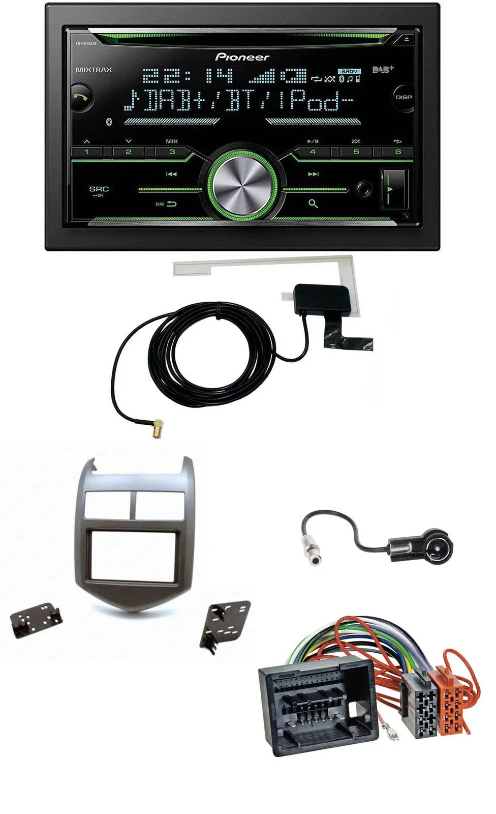 Pioneer CD USB MP3 Bluetooth 2DIN DAB Autoradio für Chevrolet Aveo Sonic ab 2011