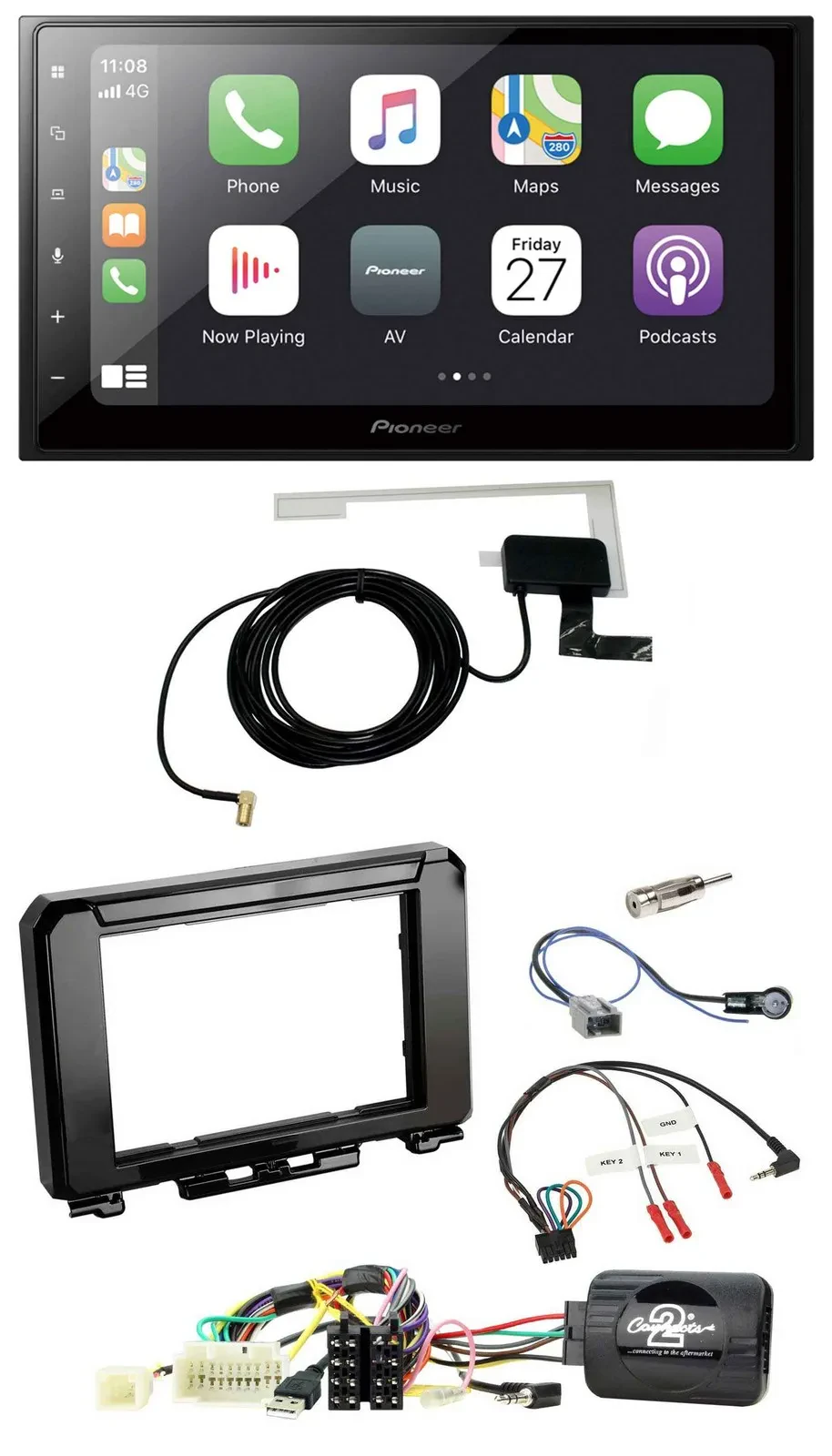 Автомагнитола Pioneer 2-DIN, Bluetooth, DAB, USB, для Suzuki Jimny (GJ, с 2018)