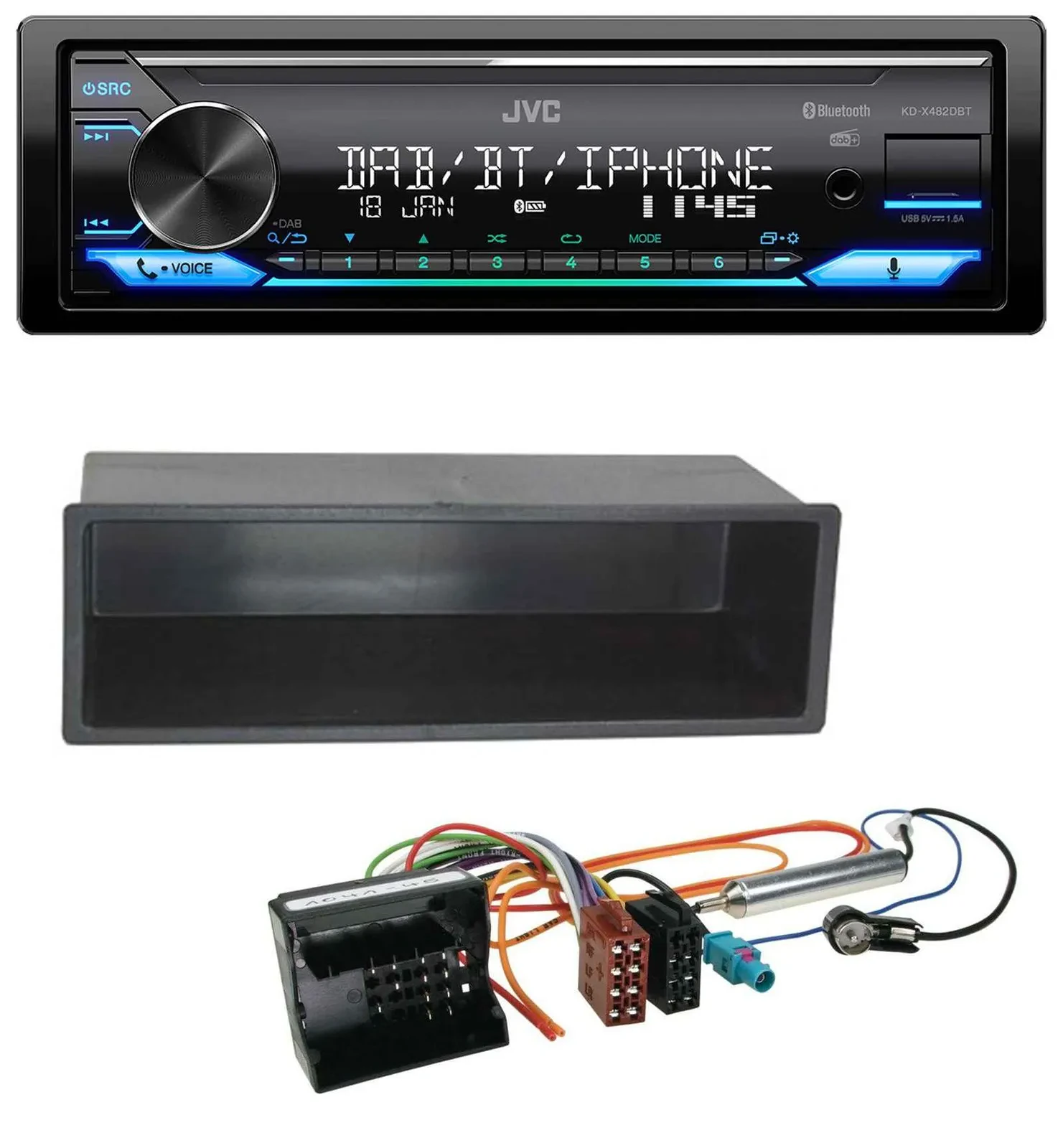 JVC Bluetooth DAB USB MP3 Autoradio für Peugeot 207 307 Expert Partner