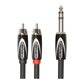 Коммутационный кабель Roland Black Series 10' Insert/Splitter Cable, 1/4" TRS Male to 2x RCA Connector