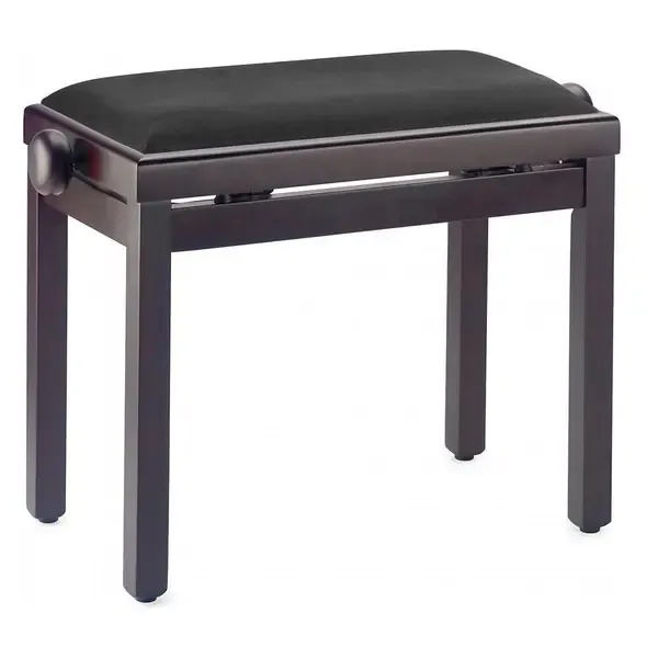 Банкетка для клавишных Musician's Gear PB39 Adjustable-Height Piano Bench Blk Velvet Top Rosewd Matte