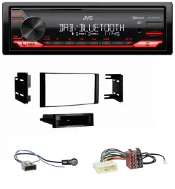 Автомагнитола JVC Bluetooth USB DAB MP3 для Nissan Micra 2013–2017, черный матовый