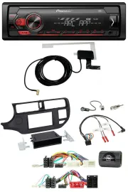 Автомагнитола для Kia Rio UB (2011–2015) Pioneer 1 DIN, USB, DAB, MP3, поддержка кнопок на руле, черный