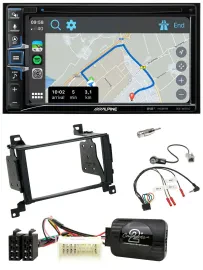 Alpine DAB TMC Bluetooth 2DIN USB Lenkrad Navigation für Hyundai Santa Fe 07-12