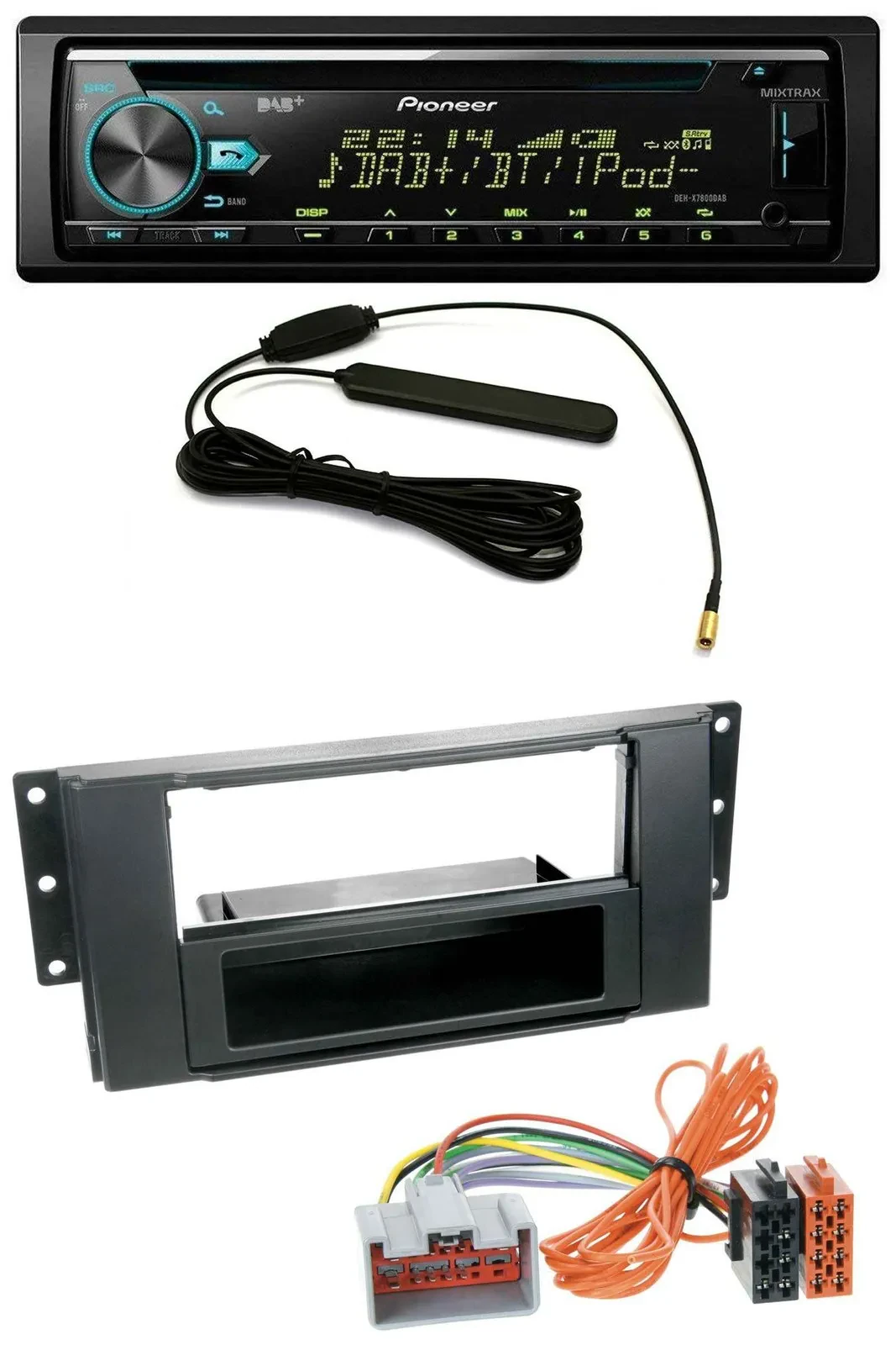 Pioneer CD MP3 AUX DAB USB Autoradio für Land Rover Freelander 2011-2012