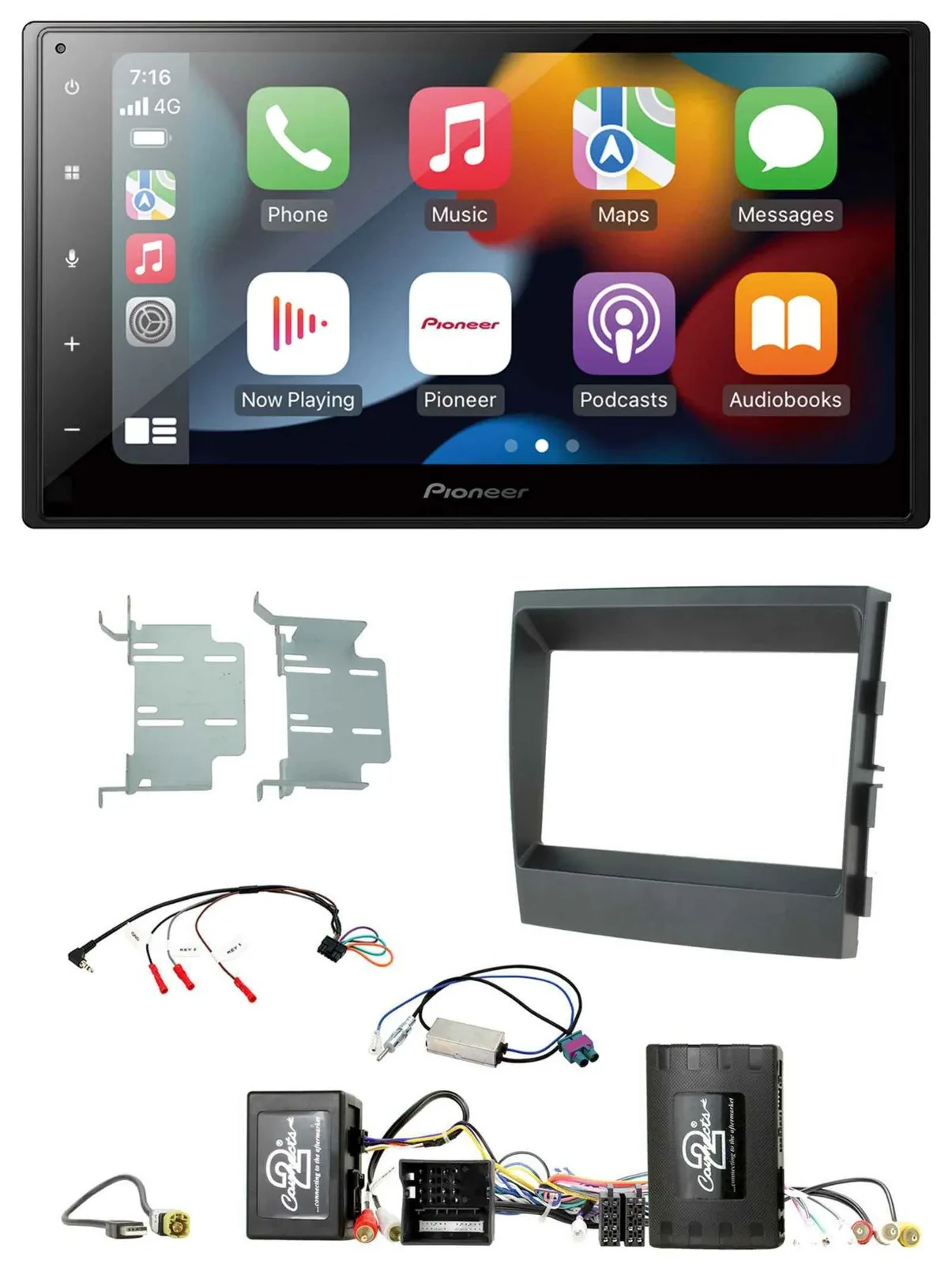 Автомагнитола для Porsche Panamera Pioneer 2DIN, DAB, Bluetooth, USB