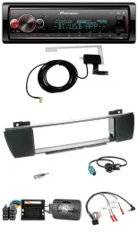 Pioneer Bluetooth DAB USB Lenkrad Autoradio für BMW X3 E83 2004-2010 mittig