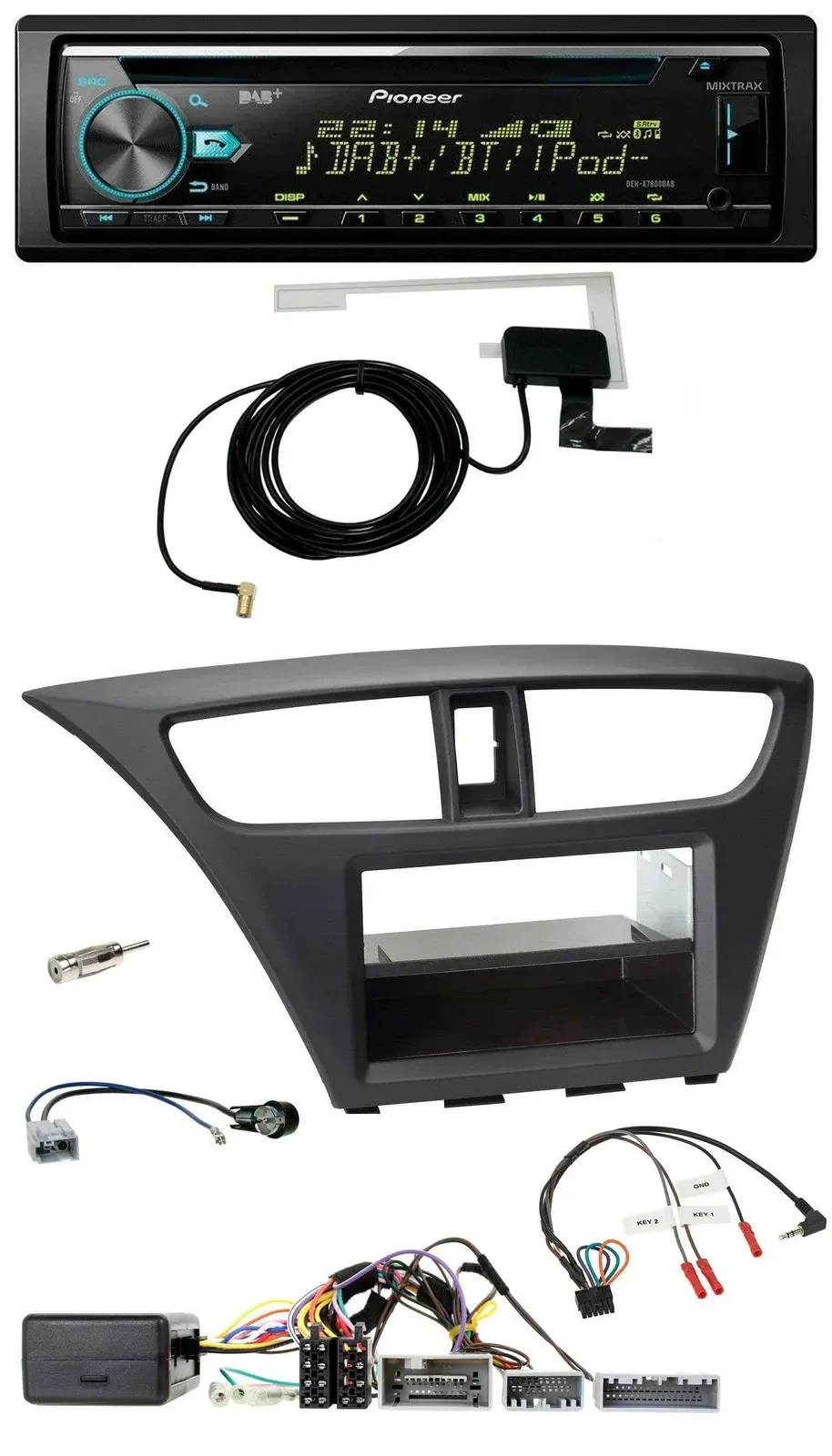 Автомагнитола для Honda Civic (с 2012) Pioneer CD USB DAB MP3