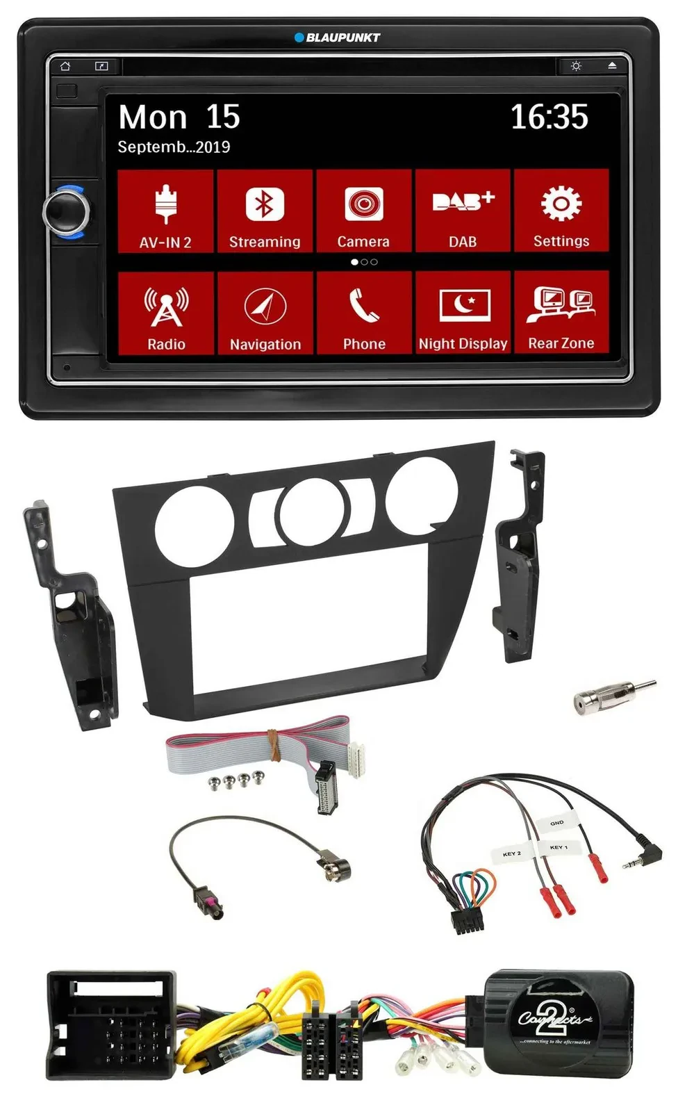 Blaupunkt 2DIN USB DAB Lenkrad Bluetooth TMC Navigation für BMW 3-er 2005-2013 m