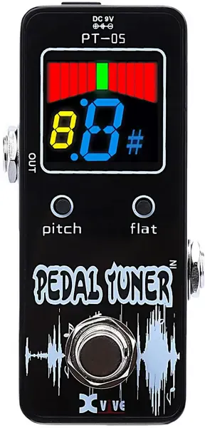 Напольный педальный тюнер Xvive PT-05 Chromatic Pedal Tuner в уменьшенном корпусе