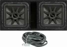 2) KICKER 45L7R124 2400W 12" L7R Subwoofers + Vented Subwoofer Box Enclosure