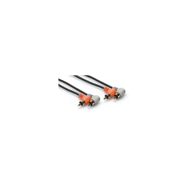 Коммутационный кабель Hosa Dual RCA Right Angle to Dual RCA Right Angle Stereo Cable 6.6'/2m #CRA202RR