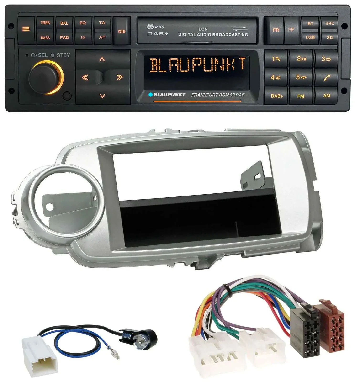Blaupunkt USB DAB SD MP3 Bluetooth Autoradio für Toyota Yaris (11-14) - silber