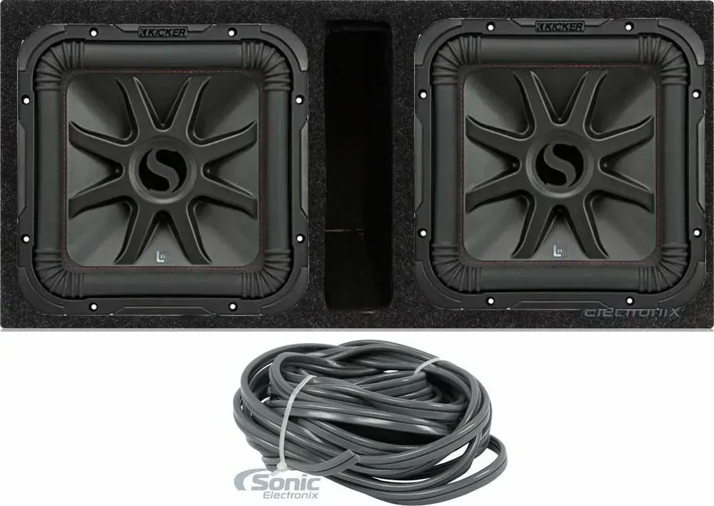 Сабвуфер пассивный для авто Kicker 45L7R124 L7R 12" (набор, пара, 2400W) с фазоинверторным корпусом